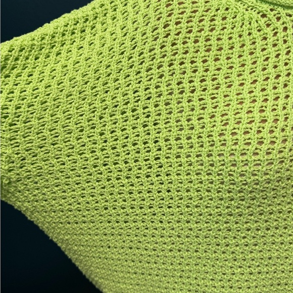 ALC Laney Chartreuse Open Knit Sweater L New with Tags - Picture 2 of 5